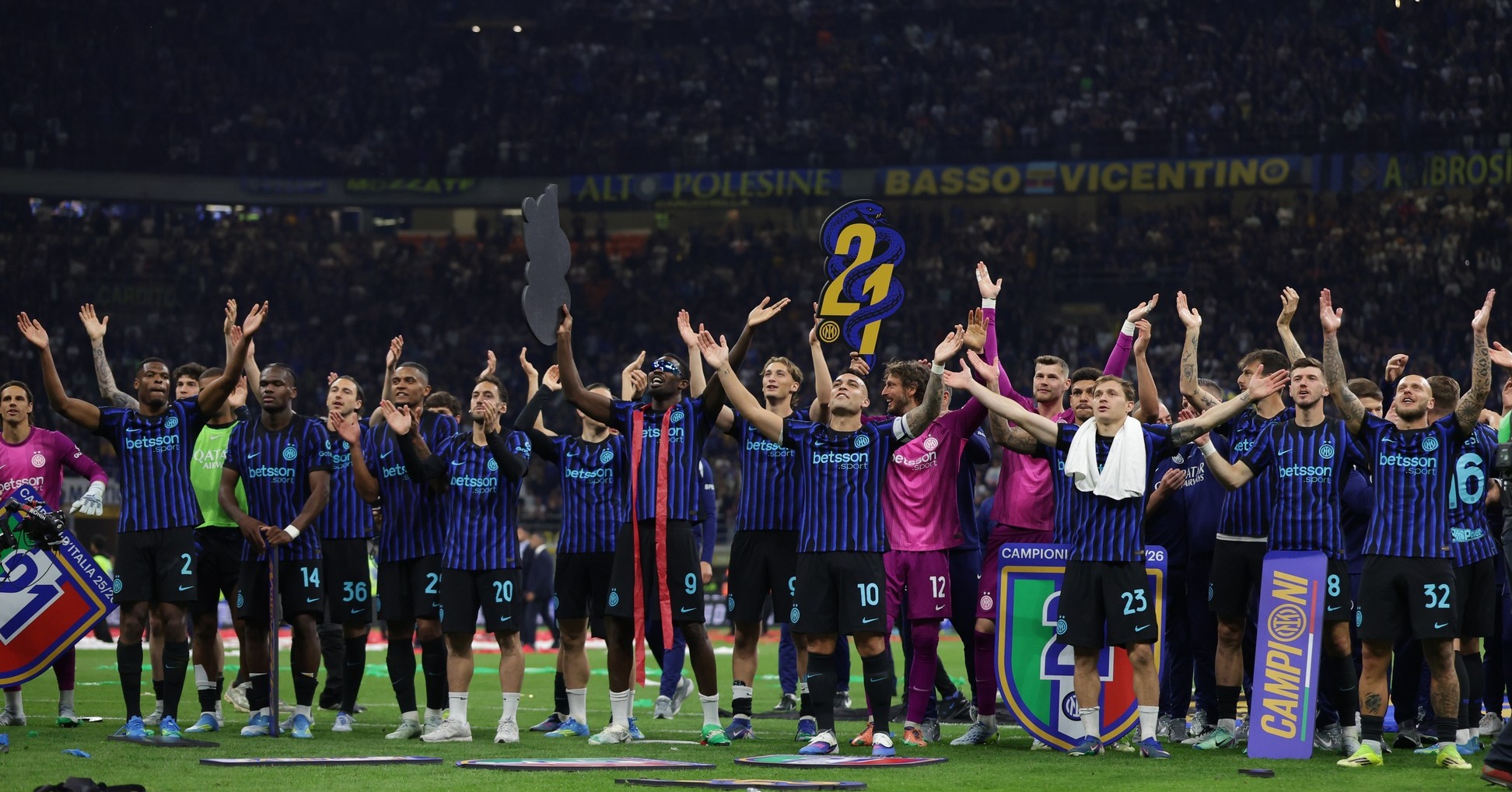 Inter enaindvajsetič prvak Italije